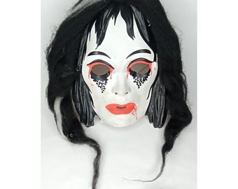 Halloween Ben Cooper Vampir Mädchen Maske Vintage Maskerade Süßes oder Saures Kostüm
