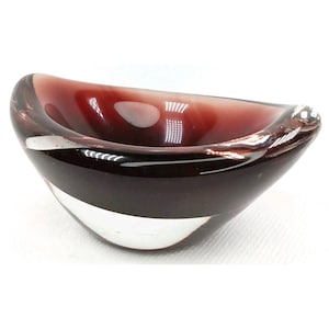 MCM Glass Bowl Selena Purple Sven Palmqvist Orrefors Made In Sweden 1950s *Free Shipping*