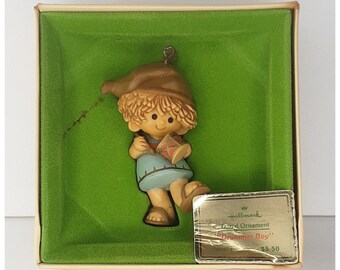 Christmas Hallmark Ornament Dough Look Drummer Boy 1980 with Original Box