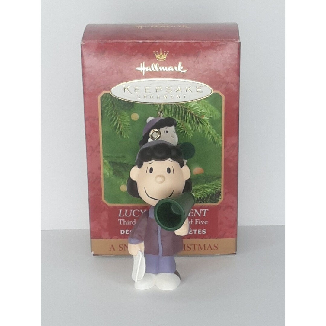 Peanuts Christmas Hallmark Ornament Lucy A Snoopy Christmas Etsy
