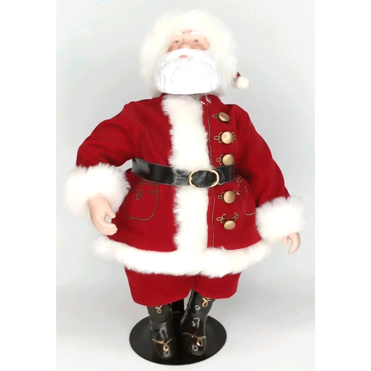 Vintage Christmas Santa Claus Figurine Doll Red Suit Holiday Decor