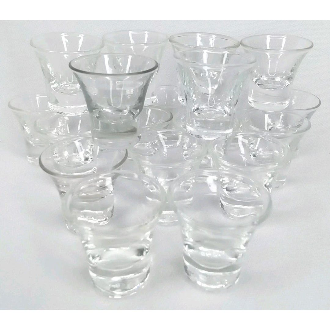 Lot of 20 Vintage Clear Glass Communion Cups Church Service Wine 1970s ...