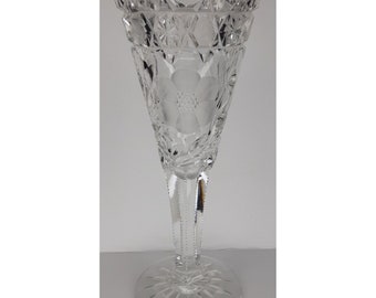 McKee Glass Innovation Clear Trumpet Vase 1920s