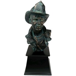 Firefighter Figurine Red Hats Of Courage Bronze Trophy 1st Ed Vanmark With Box