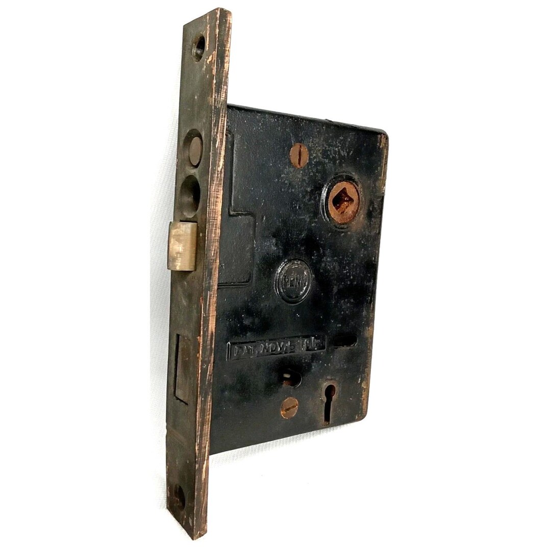 Penn Rim Lock Antique Architectural Salvage 1912 Penn Mortise Door Lock Signed New ...