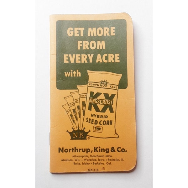 Ledger Northrup King and Co Seed Corn Minneapolis Minnesota 1950s Advertisement