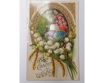 Carte postale de Pâques Série 0706 Selmar Bayer Oeufs teints