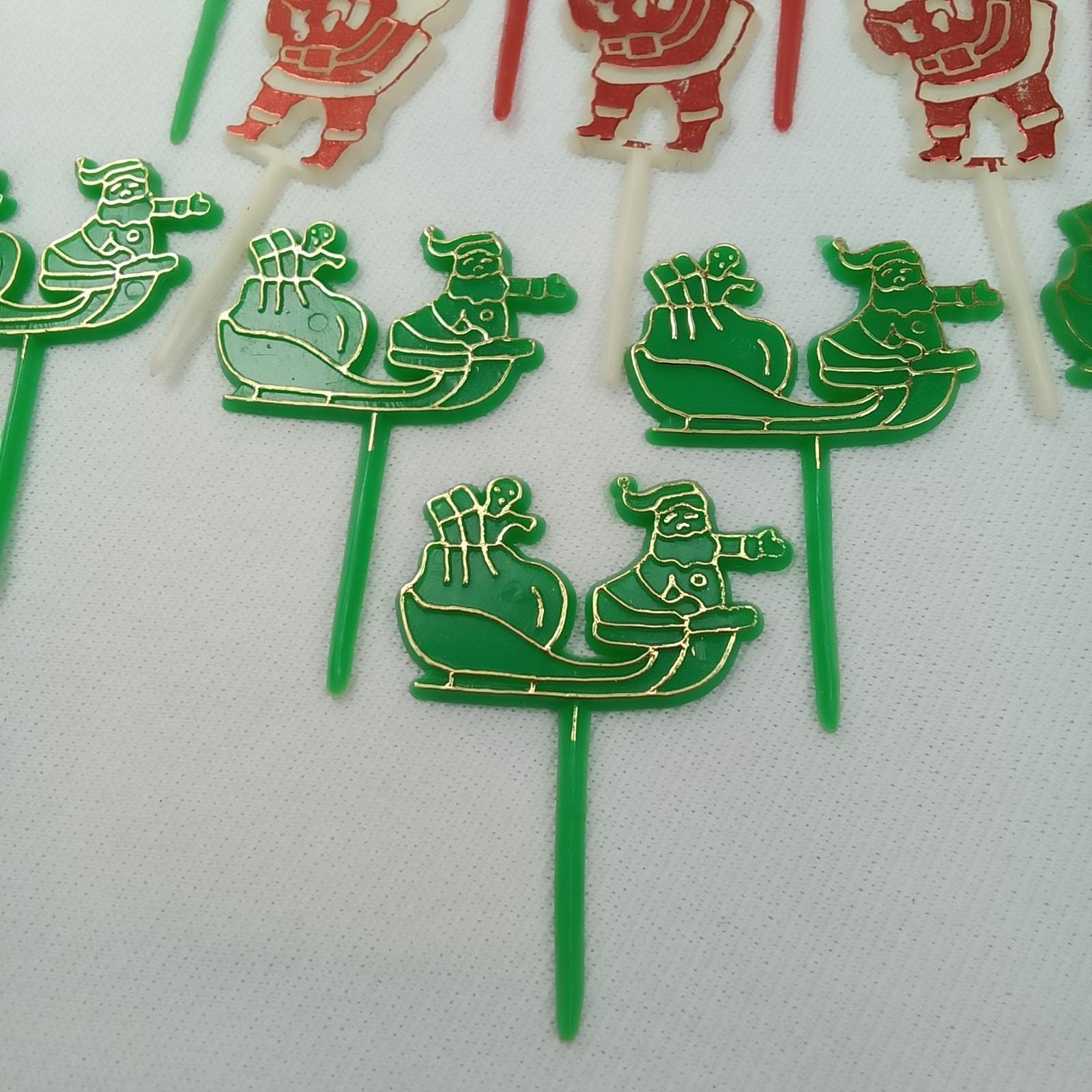 Vintage MCM Santa Claus Cake Toppers: 1950s Hong Kong Christmas Set - Etsy
