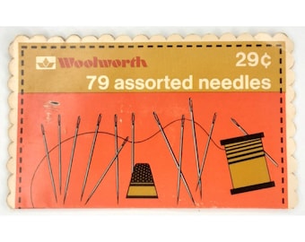 Woolworth Needle Book 1950s Mid-Century Sewing Supplies