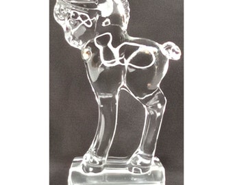 Heisey Standing Colt Clear Crystal Glass Vintage Paperweight