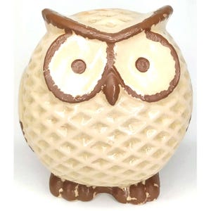 Vintage 1970s Ceramic Owl Figurine, Home Decor Gift