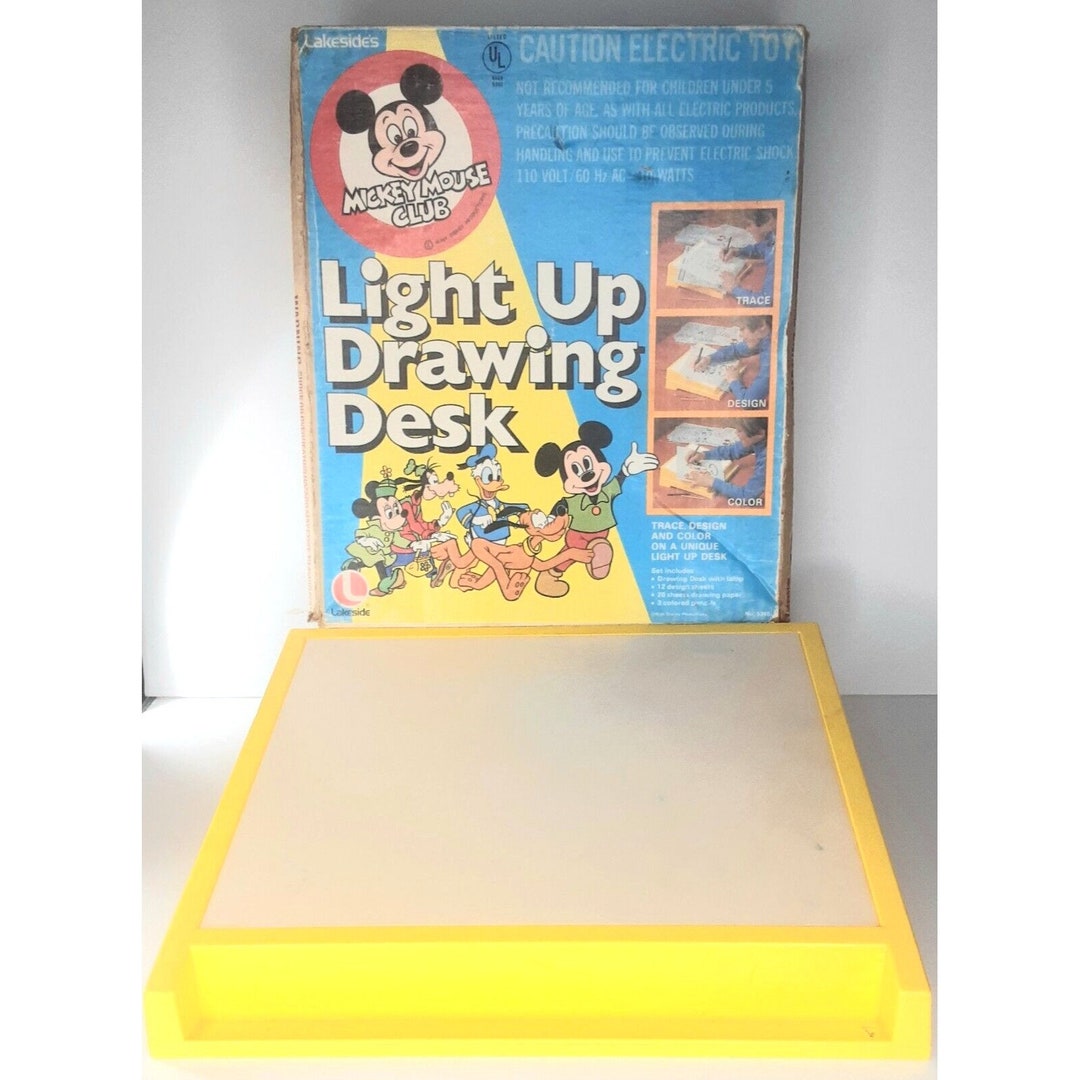 Walt Disney Mickey Mouse Club Light up Drawing Desk & Original Box