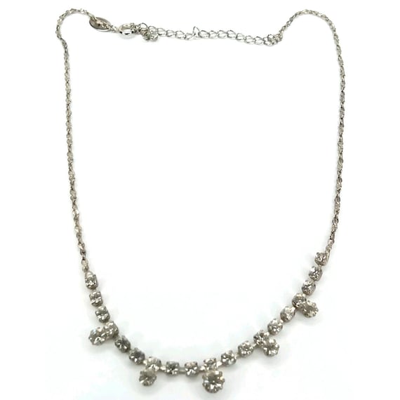 Vintage Claire's Crystal Clear Rhinestone Choker Necklace Closeout