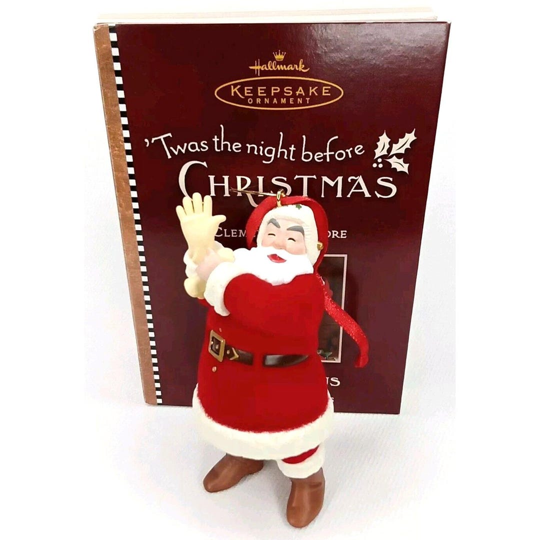 Christmas Ornament Santa Claus Twas the Night Before Christmas Hallmark