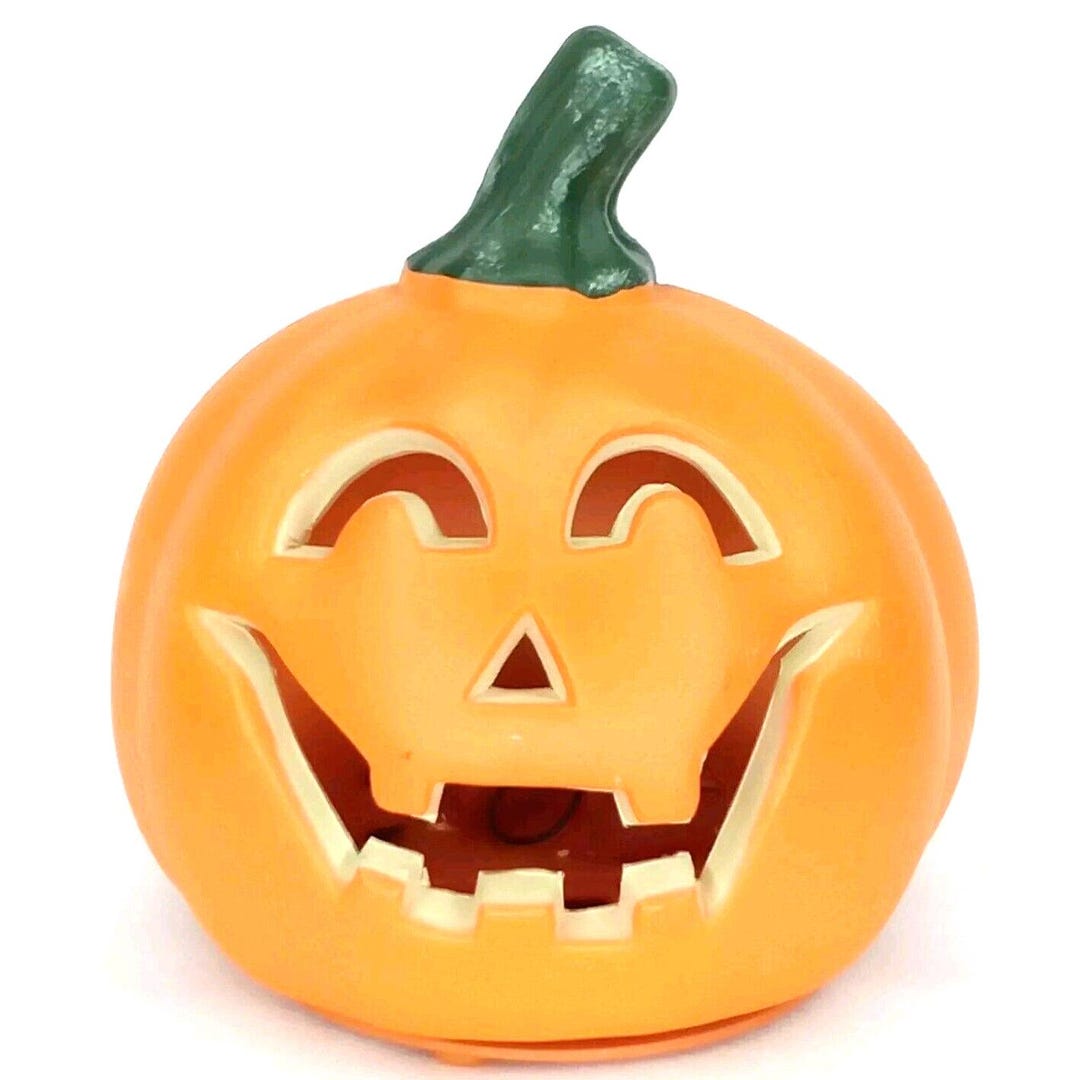 Vintage 90s Gemmy Halloween Light up Jack O Lantern Pumpkin Plastic ...