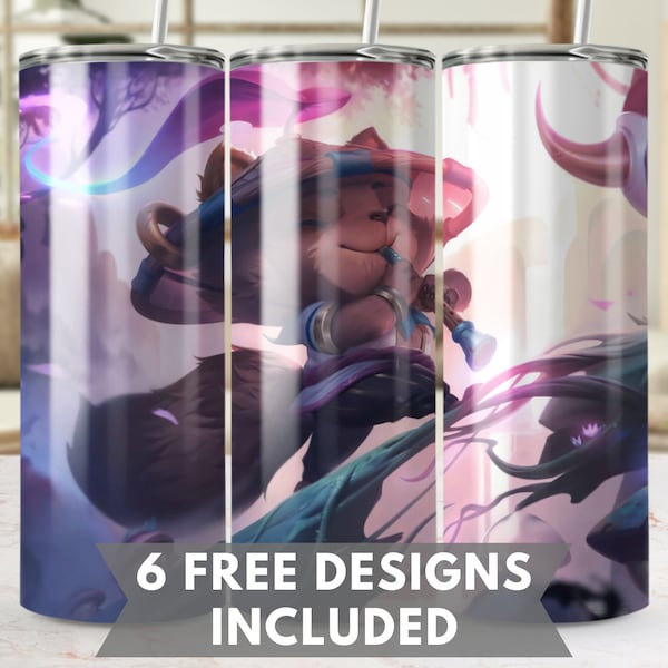 League of Legends Teemo PNG 20oz Skinny Tumbler Wrap Instant Digital Download League of Legends Gift