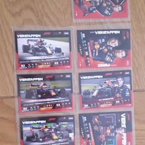 Topps Turbo Attax 2021 Karten, Formel 1, 7er Set Max Verstappen, Red Bull, Weltmeister, tolles Set.