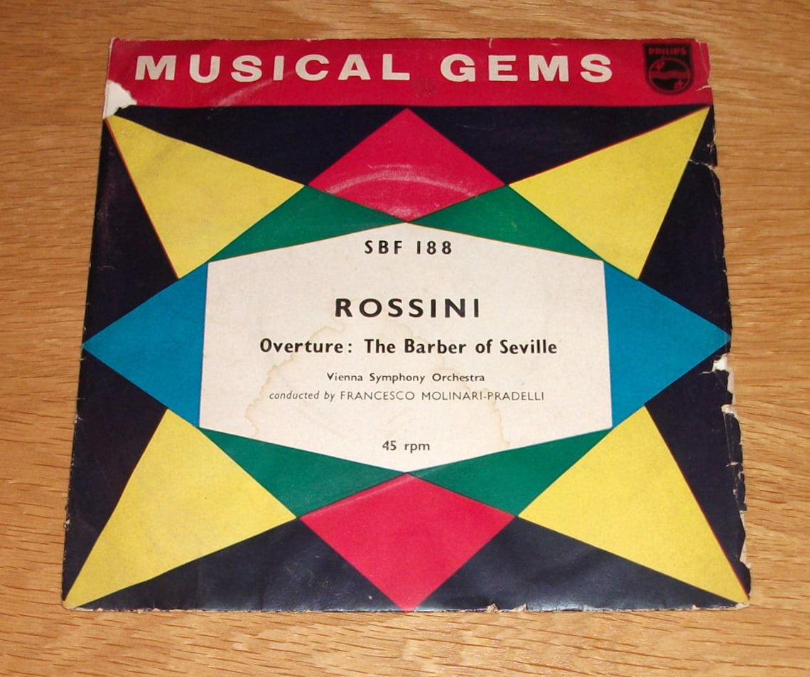 Musical Gems vinyl 45rpm issue, Barber of Seville : Overture, Rossini, SBF 188, foto 1 di 5