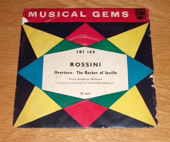 Musical Gems vinyl 45rpm issue, Barber of Seville : Overture, Rossini, SBF 188