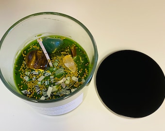 Bougie Argent et prospérité