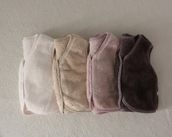Fleece Sherpa Lined Baby Vest: Soft Warm Toddler Outerwear