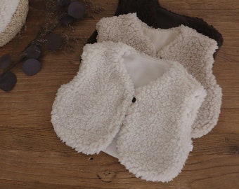 Kids Fleece Sherpa Vest: Unisex Warm Winter Toddler Vest