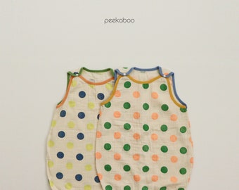 Baby Toddler Kid Polka Dot Bamboo Sleeping Vest | Natural Bamboo Fabric Printed Sleeping Blanket Vest for Newborn Baby Toddler  Kid