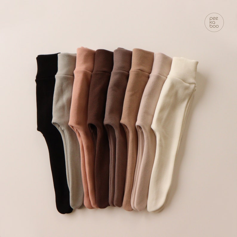 Fleece Lined Baby Footed Leggins Baby Footed Leggins Baby Etsy