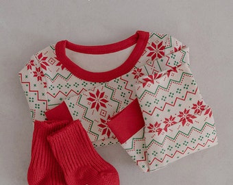 Baby and Kids Christmas Outfit Set, Christmas Loungewear, Matching Mom and Dad Set available, Family Christmas Gift