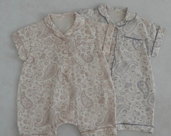 Baby Romper, Baby Bodysuit with classical pattern, Baby Summer bodysuit