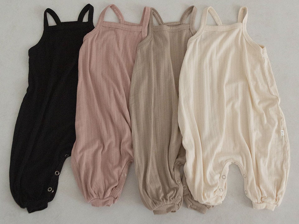 Lightweight Baby Romper: Super Stretch Sleeveless Overalls