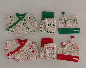 Newborn Christmas Outfit Set, Cotton Blend, Baby Gift