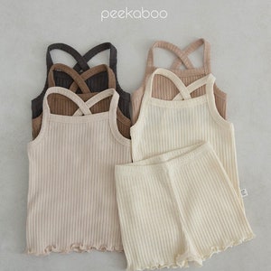 Cotton Ribbed Tank and Shorts Set: Toddler Summer Clothing