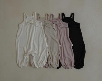 Lightweight Baby Romper: Super Stretch Sleeveless Overalls