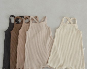 Sleeveless Baby Ribbed Cotton Bodysuit