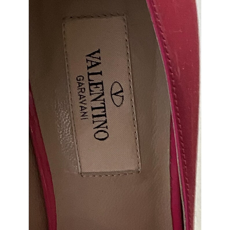 Valentino Garavani Bow Rosso Patent Leather PeepToe Platform Stiletto Heels 36.5 image 11