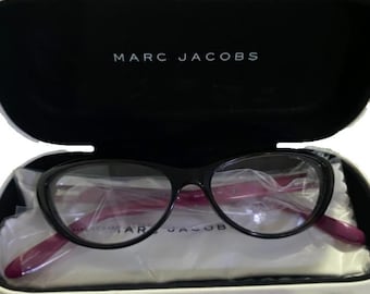 Montura de gafas Marc Jacobs SAFILO de acetato marrón estilo ojo de gato para mujer, 53-15-140