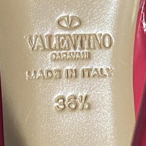 Valentino Garavani Bow Rosso Patent Leather PeepToe Platform Stiletto Heels 36.5 image 10