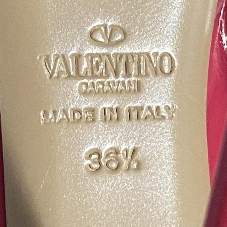 Valentino Garavani Bow Rosso Patent Leather PeepToe Platform Stiletto Heels 36.5 image 10