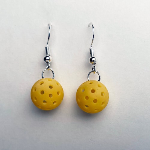 Pickleball Dangle Clasp Earrings© Pickleball Earrings Etsy