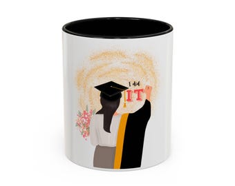 Graduation Celebration Coffee Mug - I Did It, Proud Graduate Gift, Coffee Lover Mug, Graduation Party Mug, College Success Tea Cup