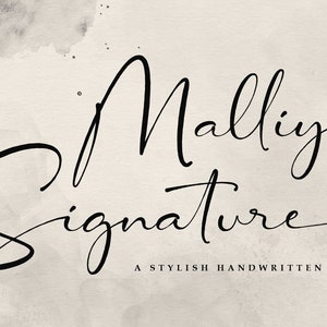 Malliya Signature Font: Elegante handgeschriebene Schrift