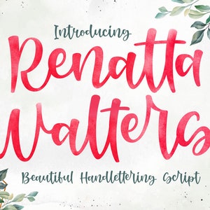 Renatta Walters Schriftart - Schöne Script-Schrift, Hochzeit-Schrift, moderne Kalligraphie-Schrift, handgeschriebene Schriftart, romantische Schriftart, Monogramm-Schrift, SVG-Schriften
