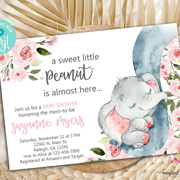 Sweet Little Peanut Baby Shower Invitation - Etsy