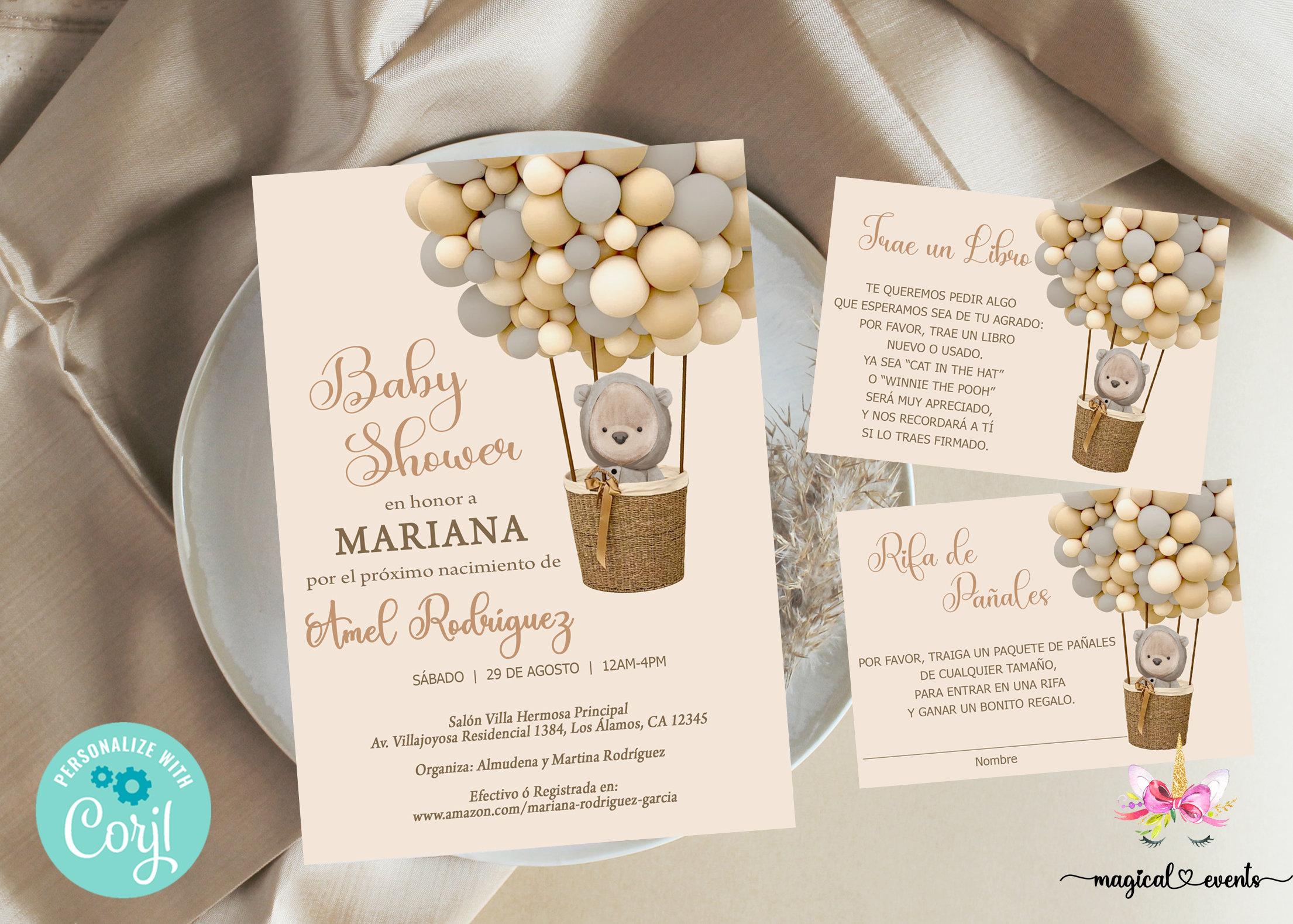 Invitación para baby shower de género neutro con osito bebé, libros para  bebé, rifa de pañales, imprimible digital, descarga instantánea corjl  editable, español. - Etsy México, image size:2210x1579