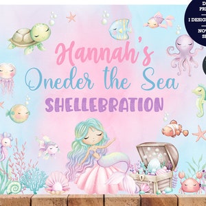 IMAGEN DIGITAL, imprimible digitalmente, telón de fondo digital, diseño que imprimas nada se envía, telón de fondo de cumpleaños rosa bajo el mar, animales marinos