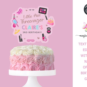 Happy 3.Geburtstag Cake Topper oder Herzstück, Cake Topper zum 3.Geburtstag, Cake Topper zum 3.