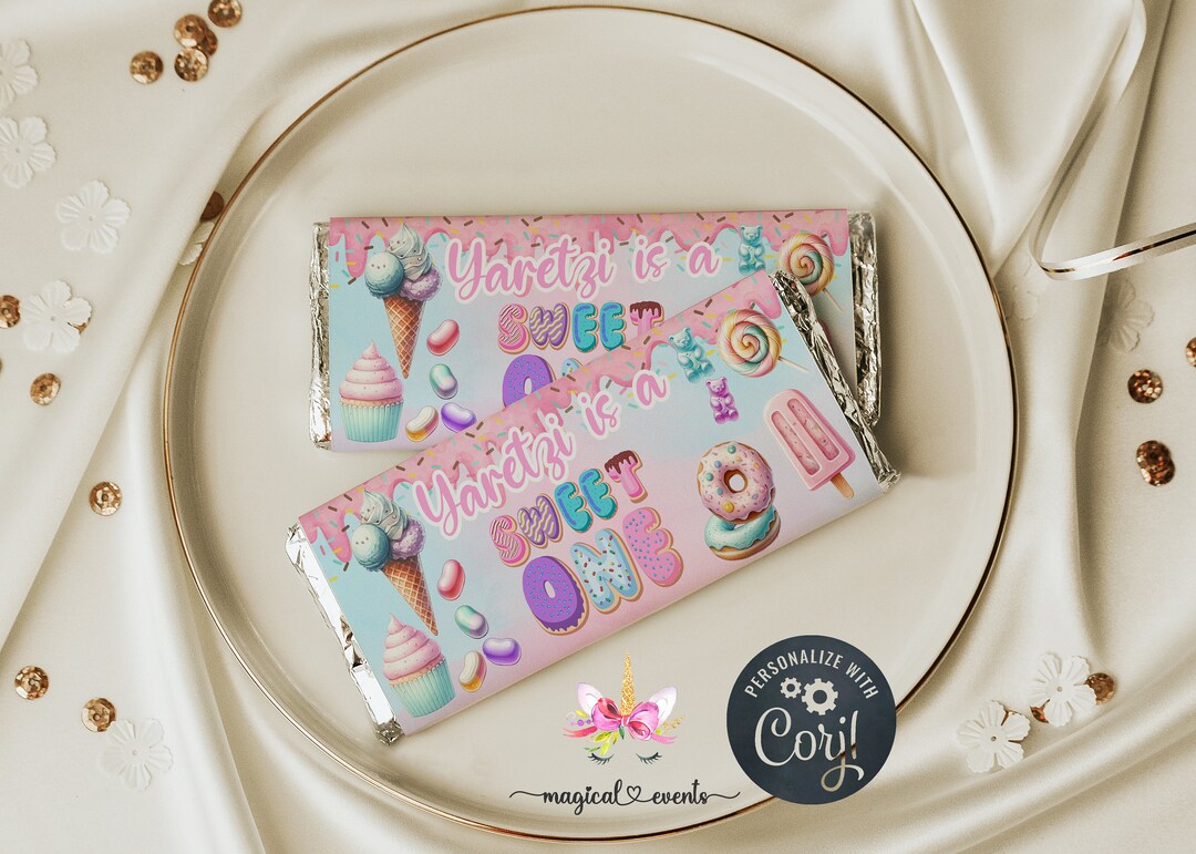 Wrapper Girl SWEET ONE Girl BIRTHDAY Candy Wrapper, Girl Sweet One Candy Birthday ...