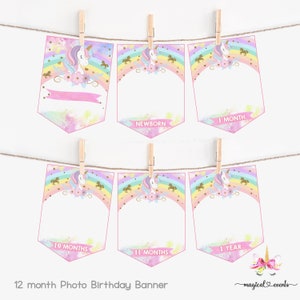 Unicorn 1st Birthday Party Bundle Unicorn Girl First Birthday