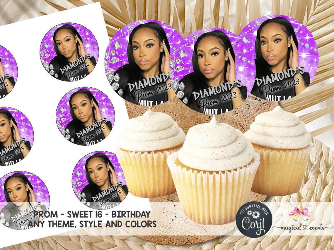 Prom Sweet Package Sweet 16 / Prom Cupcake Toppers, Girl Birthday Party Favor Favors ...